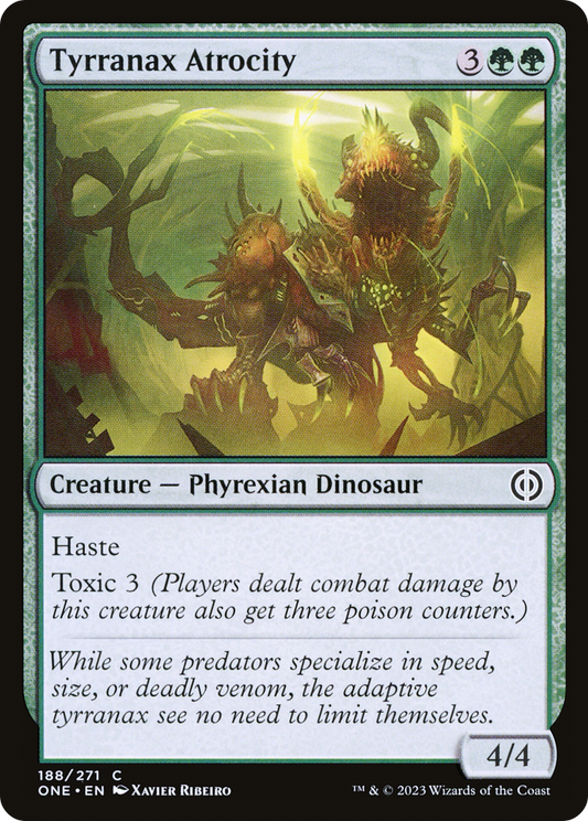 Tyrranax Atrocity [Phyrexia: All Will Be One] [Foil]