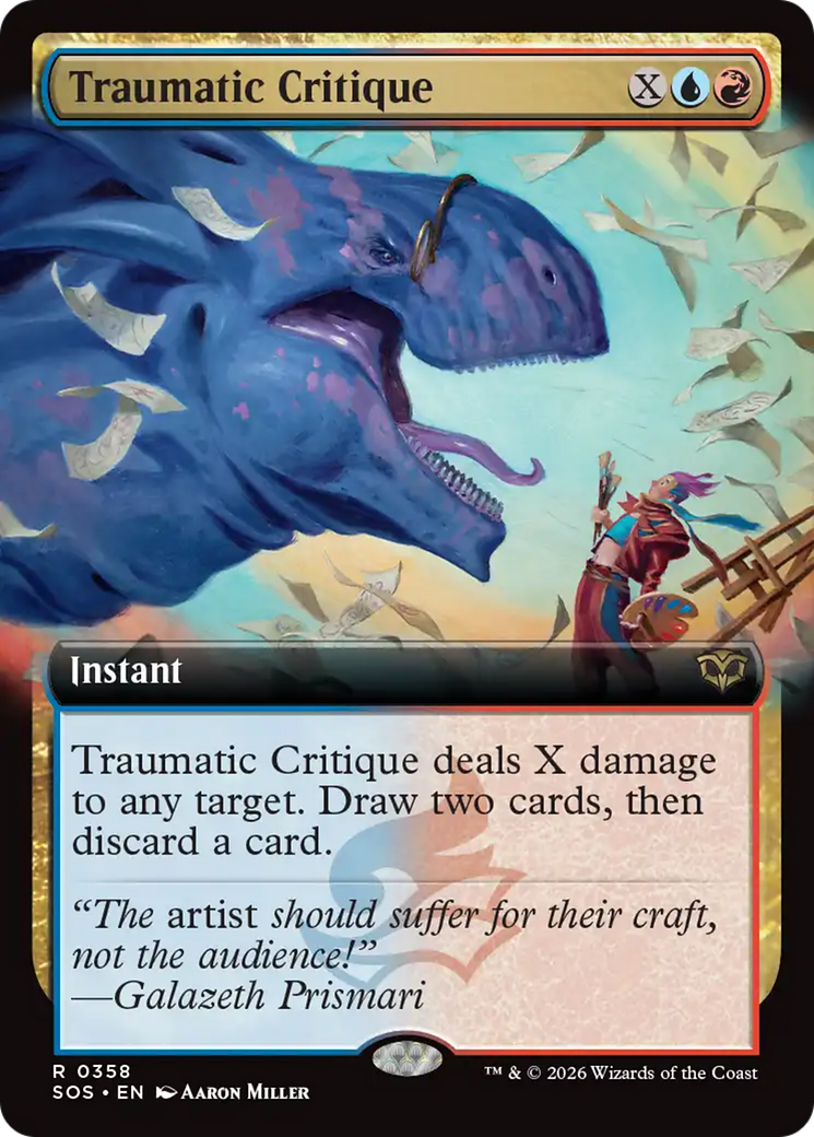 Traumatic Critique (Extended Art) [Secrets of Strixhaven] [Foil]