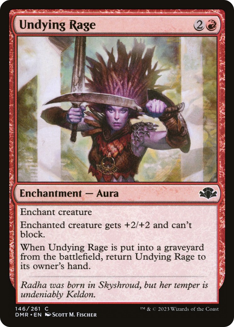 Undying Rage [Dominaria Remastered] [Foil]