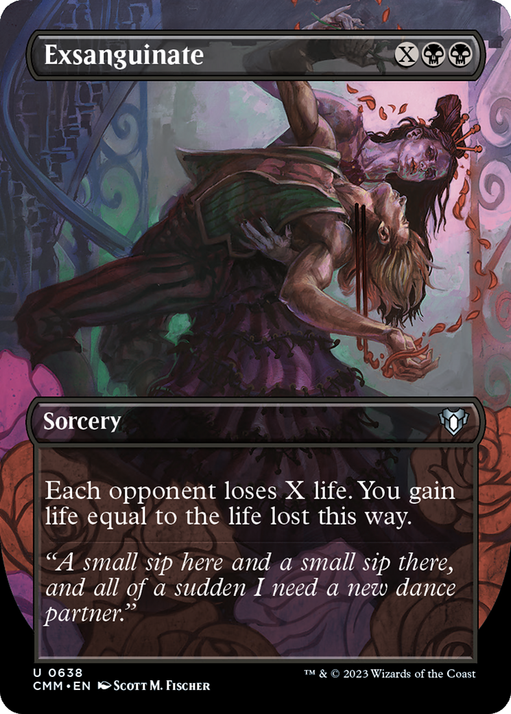 Exsanguinate (Borderless Alternate Art) [Commander Masters] [Foil]