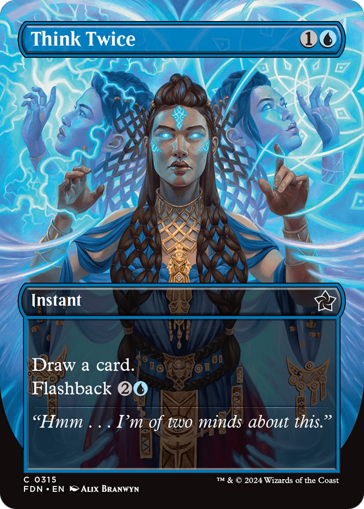 Think Twice (Borderless) [Foundations] [Foil]