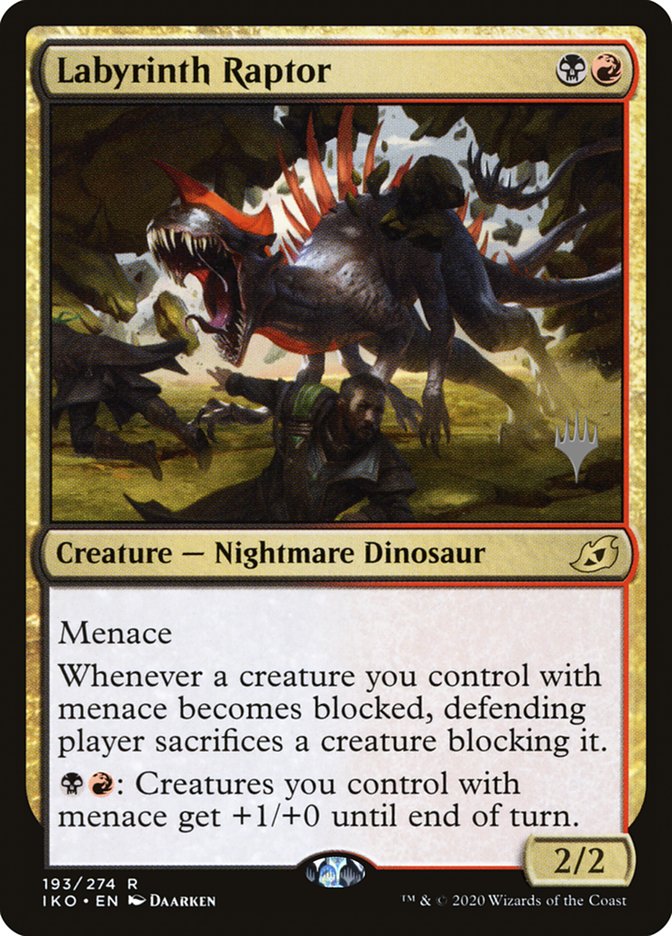 Labyrinth Raptor (Promo Pack) [Ikoria: Lair of Behemoths Promos] [Foil]