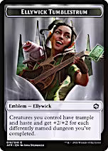 Wolf // Ellywick Tumblestrum Emblem Double-Sided Token [Dungeons & Dragons: Adventures in the Forgotten Realms Tokens] [Foil]