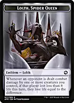Spider // Lolth, Spider Queen Emblem Double-Sided Token [Dungeons & Dragons: Adventures in the Forgotten Realms Tokens]