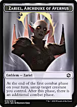 Spider // Zariel, Archduke of Avernus Emblem Double-Sided Token [Dungeons & Dragons: Adventures in the Forgotten Realms Tokens] [Foil]