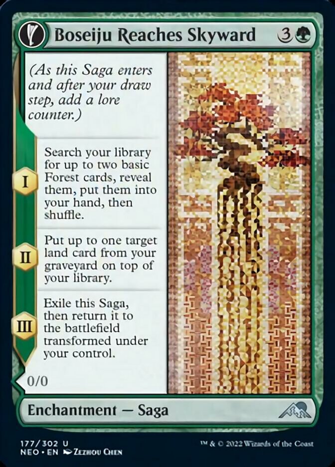 Boseiju Reaches Skyward // Branch of Boseiju [Kamigawa: Neon Dynasty] [Foil]