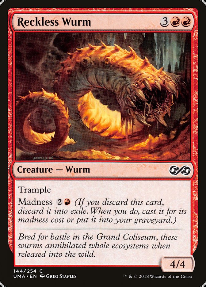 Reckless Wurm [Ultimate Masters] [Foil]