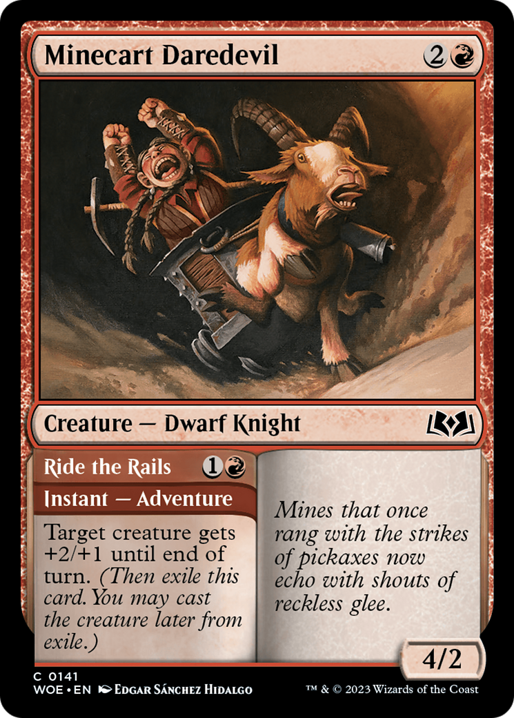 Minecart Daredevil // Ride the Rails [Wilds of Eldraine] [Foil]