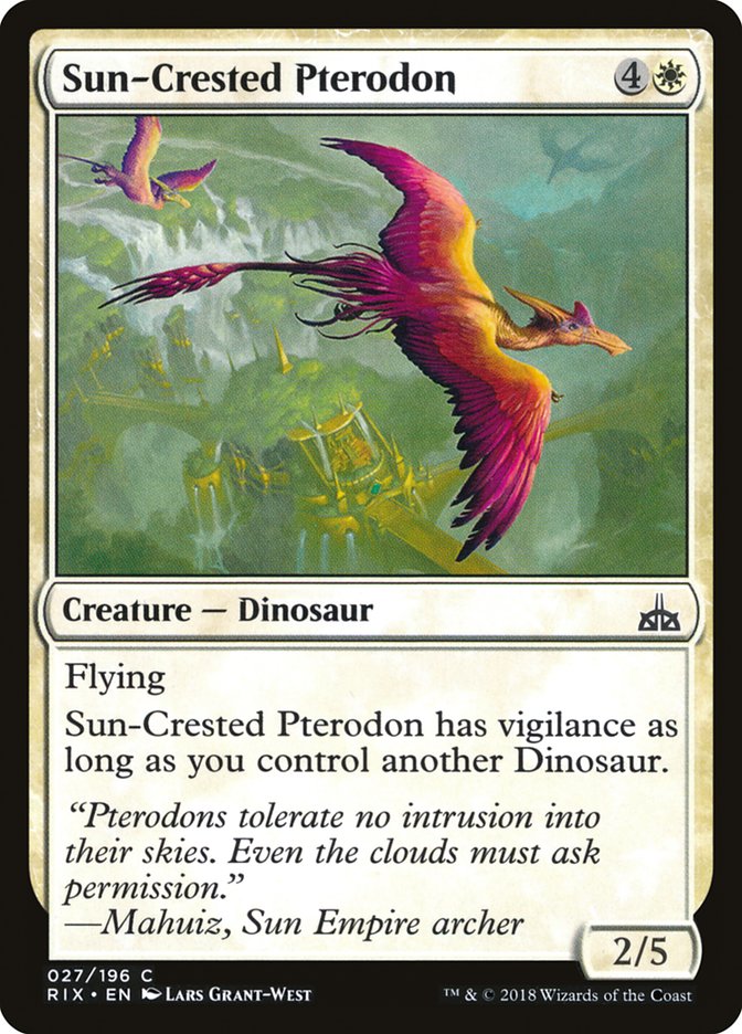 Sun-Crested Pterodon [Rivals of Ixalan] [Foil]