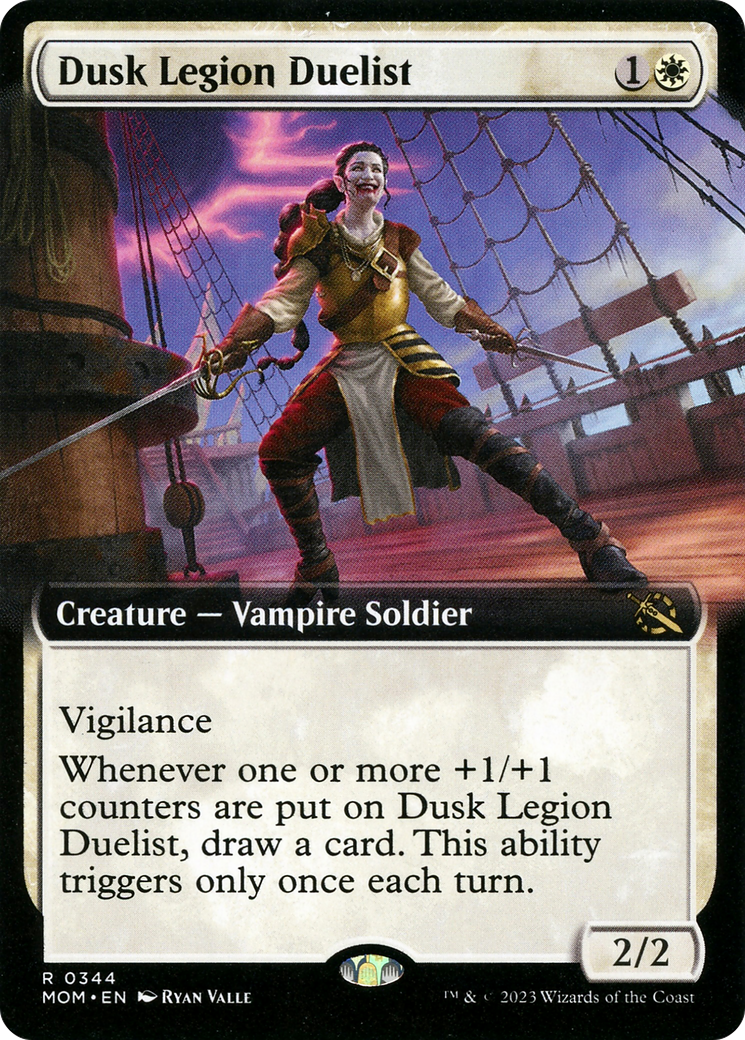 Dusk Legion Duelist (Extended Art) [March of the Machine] [Foil]