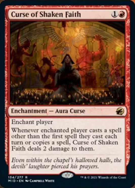 Curse of Shaken Faith [Innistrad: Midnight Hunt] [Foil]
