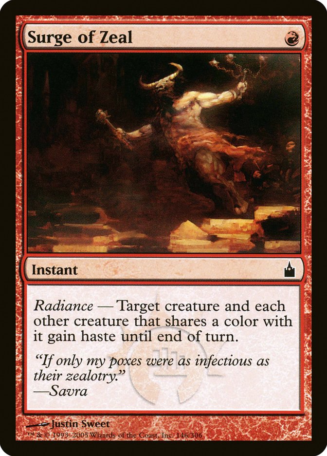 Surge of Zeal [Ravnica: City of Guilds] [Foil]