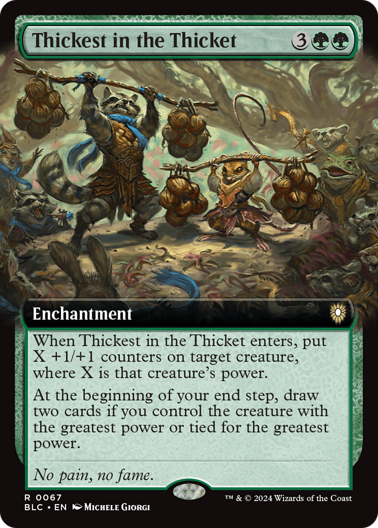 Thickest in the Thicket (Extended Art) [Bloomburrow Commander] [Foil]