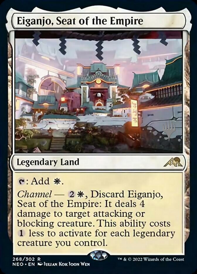 Eiganjo, Seat of the Empire (Promo Pack) [Kamigawa: Neon Dynasty Promos] [Foil]