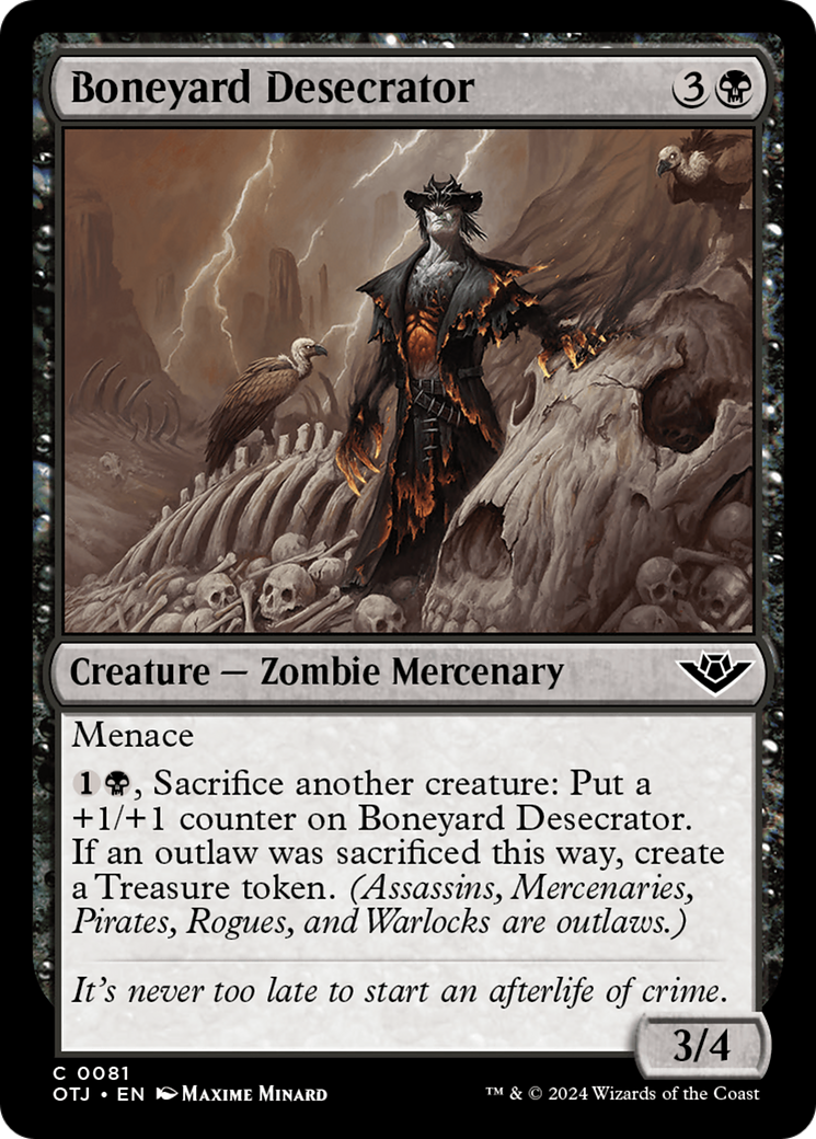 Boneyard Desecrator [Outlaws of Thunder Junction] [Foil]
