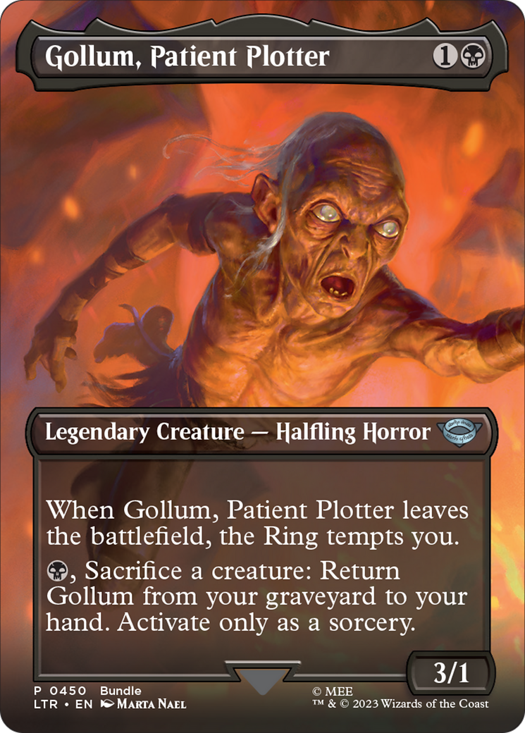 Gollum, Patient Plotter (Borderless Alternate Art) [The Lord of the Rings: Tales of Middle-Earth] [Foil]