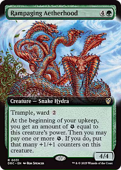 Rampaging Aetherhood (Extended Art) [Aetherdrift Commander] [Foil]