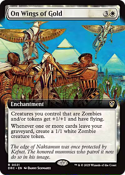 On Wings of Gold (Extended Art) [Aetherdrift Commander] [Foil]
