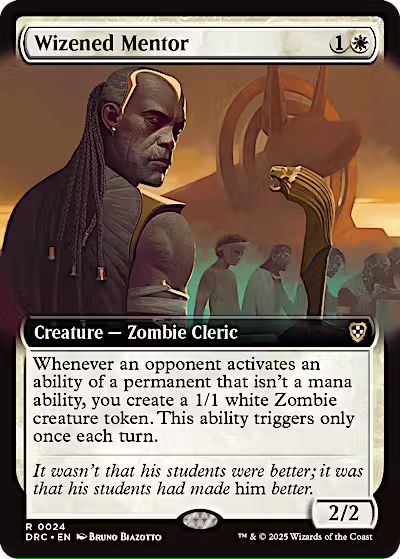 Wizened Mentor (Extended Art) [Aetherdrift Commander] [Foil]