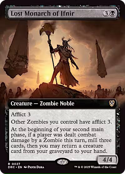 Lost Monarch of Ifnir (Extended Art) [Aetherdrift Commander] [Foil]