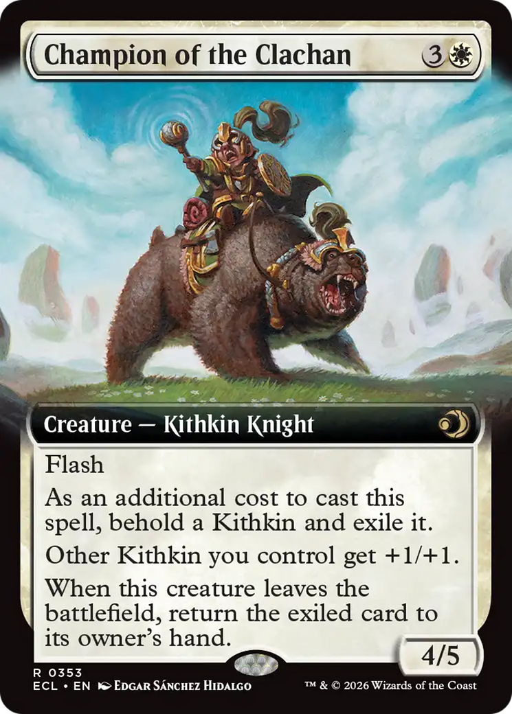 Champion of the Clachan (Extended Art) [Lorwyn Eclipsed] [Foil]