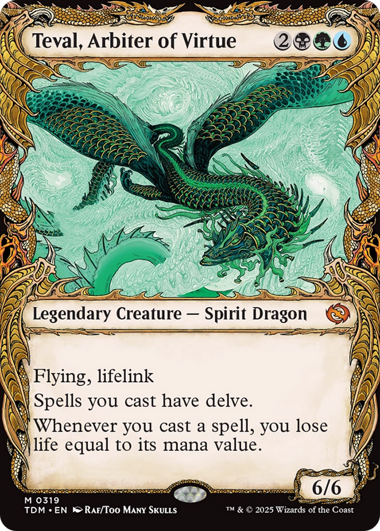 Teval, Arbiter of Virtue (Showcase) [Tarkir: Dragonstorm] [Foil]