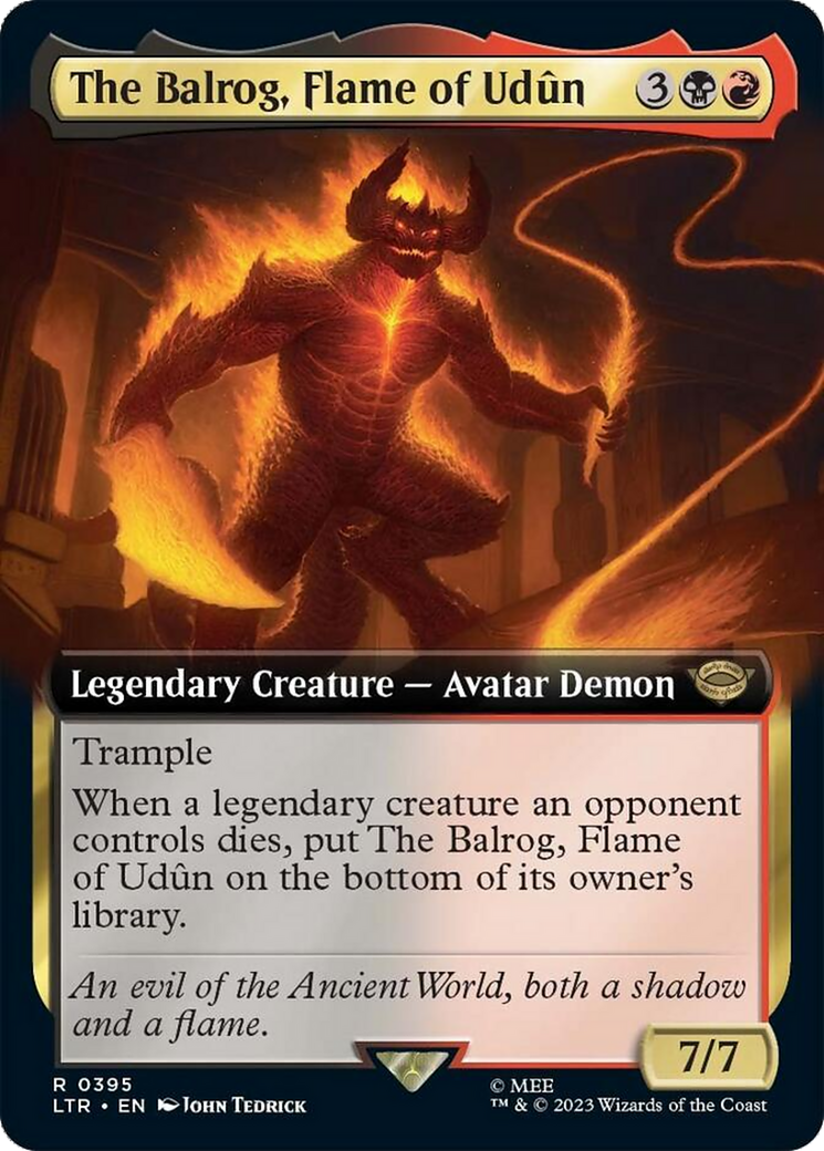 The Balrog, Flame of Udun (Extended Art) [The Lord of the Rings: Tales of Middle-Earth] [Foil]