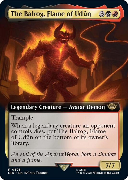 The Balrog, Flame of Udun (Extended Art) [The Lord of the Rings: Tales of Middle-Earth] [Foil]