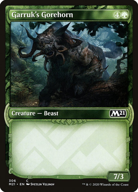 Garruk's Gorehorn (Showcase) [Core Set 2021] [Foil]