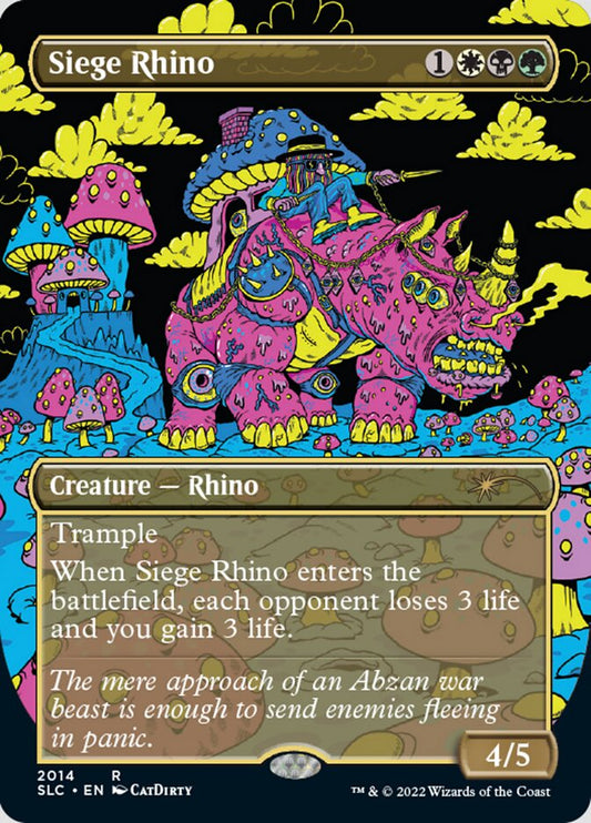 Siege Rhino (Borderless) [Secret Lair Countdown Kit] [Foil]