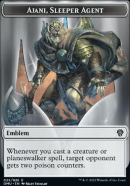 Soldier // Ajani, Sleeper Agent Emblem Double-Sided Token [Dominaria United Tokens]