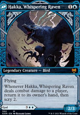 Alrund, God of the Cosmos // Hakka, Whispering Raven (Showcase) [Kaldheim] [Foil]