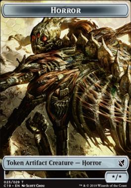 Angel of Sanctions // Horror Double-Sided Token [Commander 2019 Tokens]