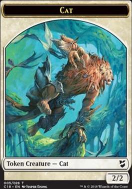 Angel // Cat Double-Sided Token [Commander 2018 Tokens]