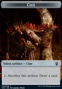 Angel // Clue Double-Sided Token [Innistrad: Crimson Vow Commander Tokens]