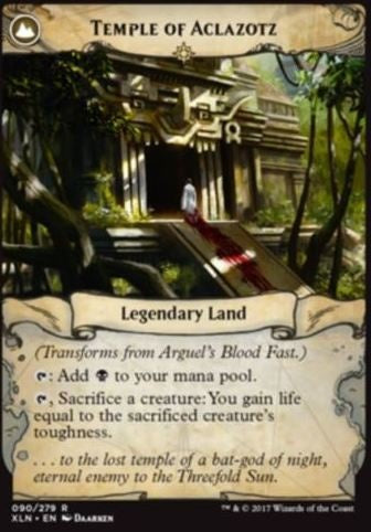 Arguel's Blood Fast // Temple of Aclazotz [Ixalan Prerelease Promos]