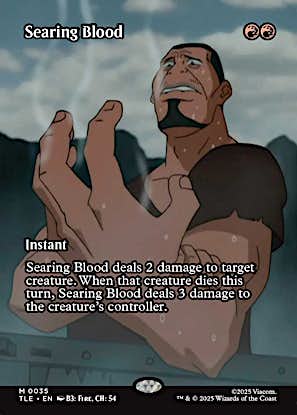 Searing Blood (Borderless) [Avatar: The Last Airbender: Eternal-Legal] [Foil]