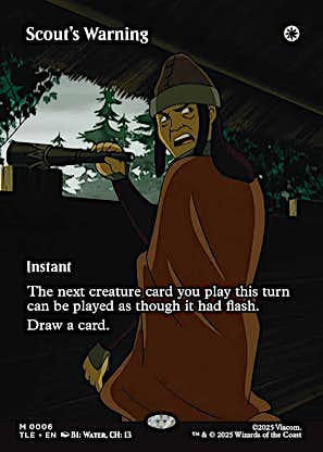 Scout's Warning (Borderless) [Avatar: The Last Airbender: Eternal-Legal] [Foil]