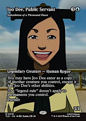 Sakashima of a Thousand Faces - Joo Dee, Public Servant (Borderless) [Avatar: The Last Airbender: Eternal-Legal] [Foil]