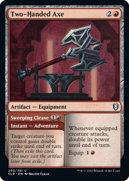 Two-Handed Axe // Sweeping Cleave [Commander Legends: Battle for Baldur's Gate] [Foil]