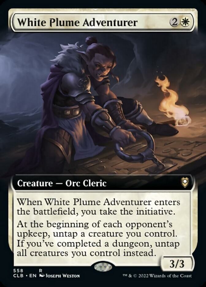 White Plume Adventurer (Extended Art) [Commander Legends: Battle for Baldur's Gate] [Foil]