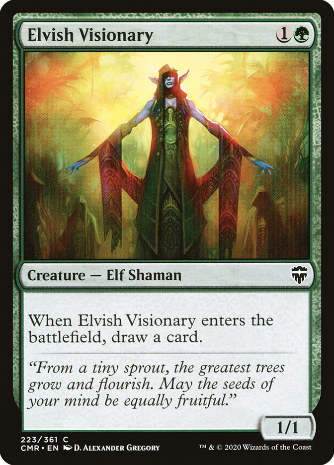 Elvish Visionary [Commander Legends] [Foil]