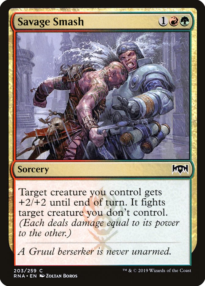 Savage Smash [Ravnica Allegiance] [Foil]