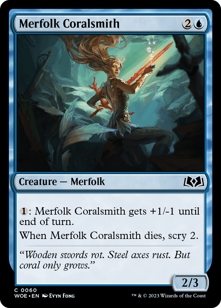 Merfolk Coralsmith [Wilds of Eldraine] [Foil]