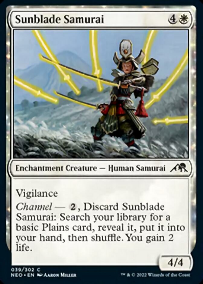 Sunblade Samurai [Kamigawa: Neon Dynasty] [Foil]