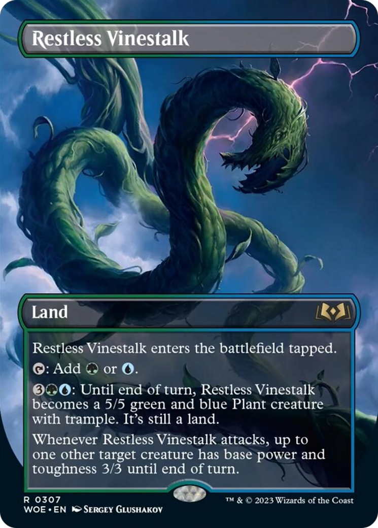 Restless Vinestalk (Borderless) [Wilds of Eldraine] [Foil]