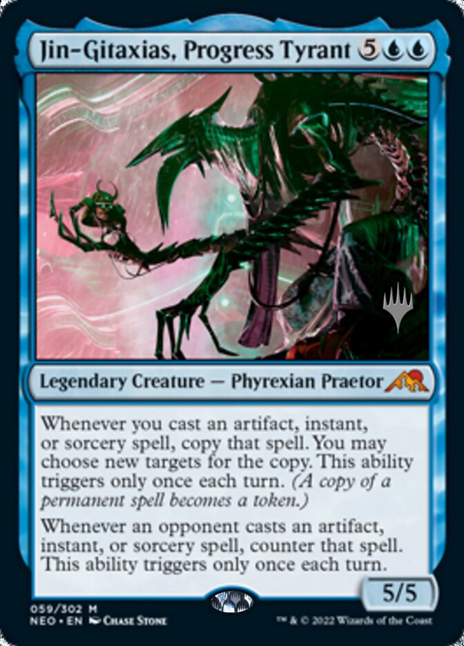 Jin-Gitaxias, Progress Tyrant (Promo Pack) [Kamigawa: Neon Dynasty Promos] [Foil]