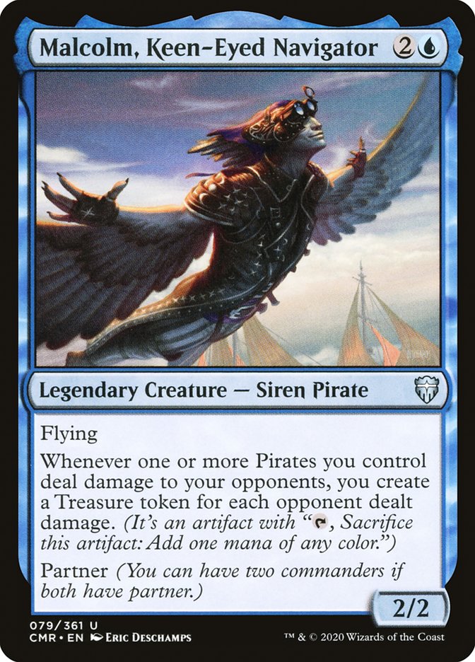 Malcolm, Keen-Eyed Navigator [Commander Legends] [Foil]