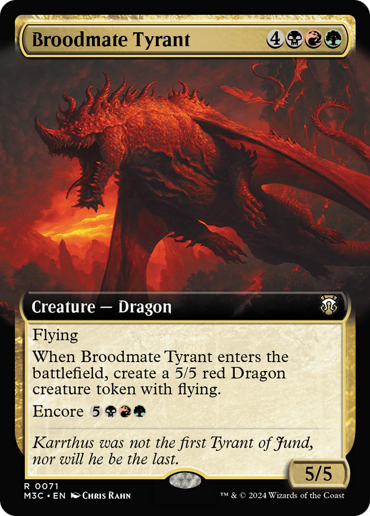 Broodmate Tyrant (Extended Art) [Modern Horizons 3 Commander] [Foil]