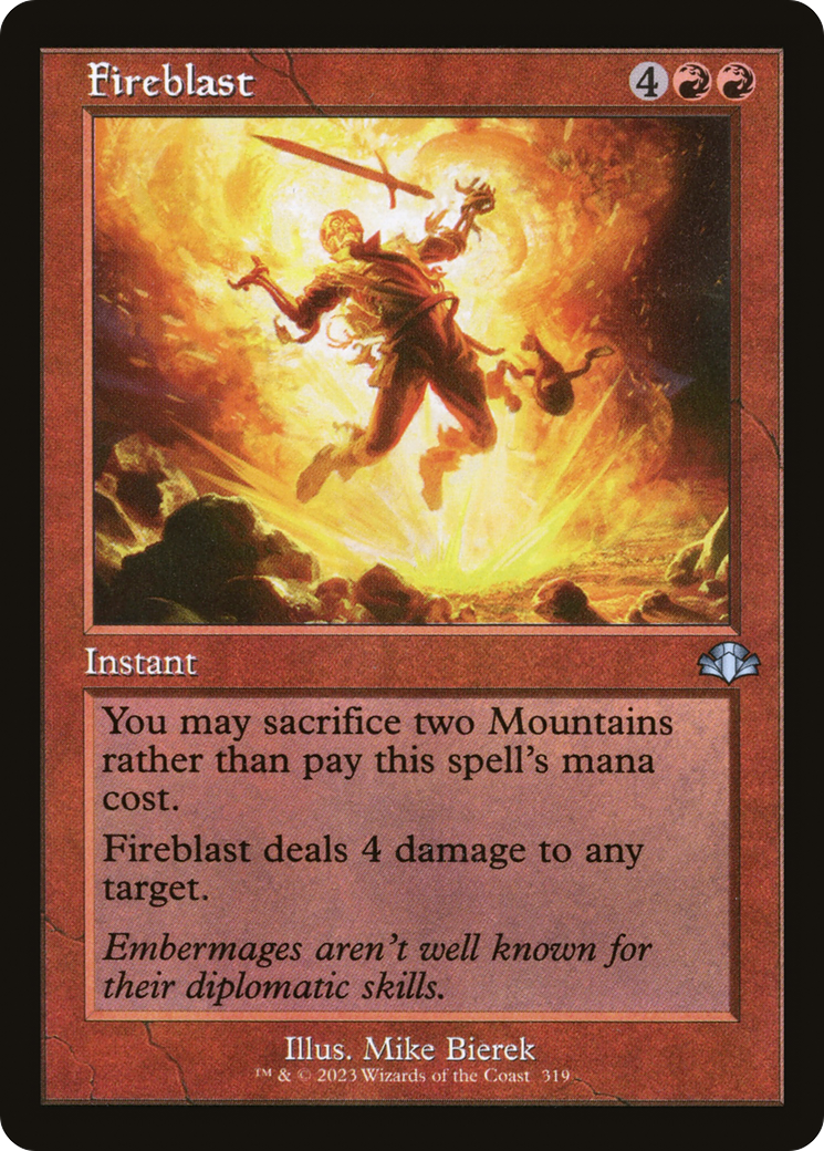Fireblast (Retro) [Dominaria Remastered] [Foil]